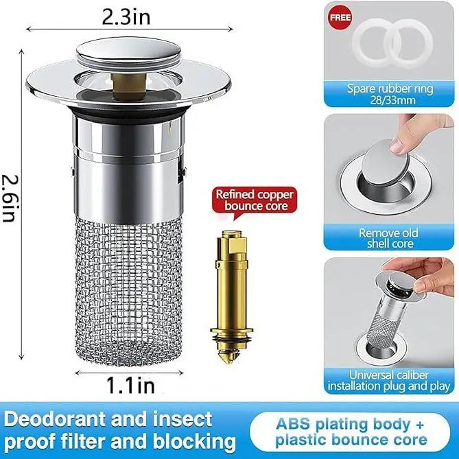 OrvexaX™ Pop-Up Drain Filter OrvexaX