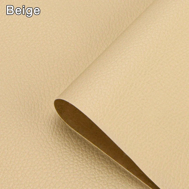 Beige leather-look repair patch color swatch